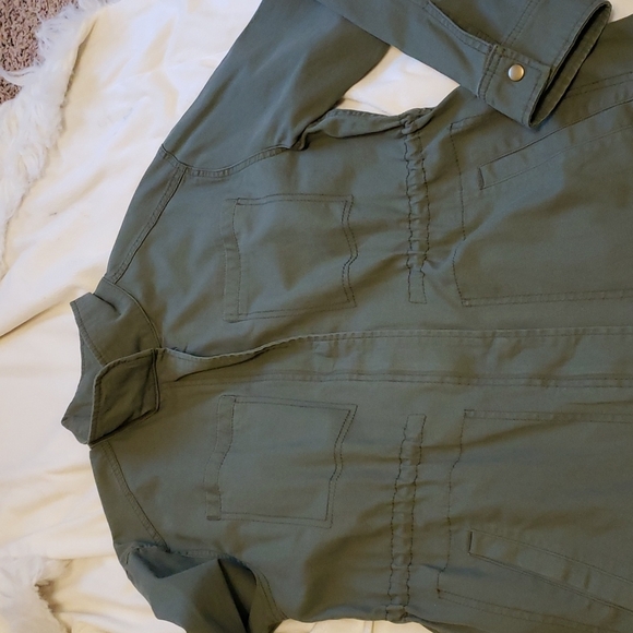 NEW Old Navy Utility Field Jacket Army Green Military Coat Classic Fall - Picture 13 of 15